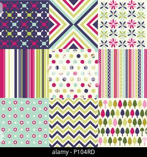 Nahtlose Muster mit Stoff Textur Stock Vektor