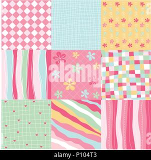 Nahtlose Muster mit Stoff Textur Stock Vektor