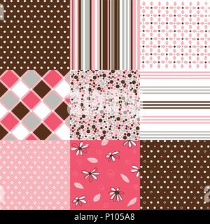 Nahtlose Muster mit Stoff Textur Stock Vektor