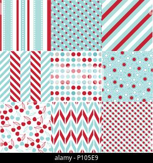 Nahtlose Muster mit Stoff Textur Stock Vektor