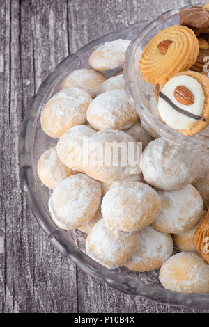 Traditionelle Eid Bäckerei, Eid Cookies mit Zucker Stockfoto