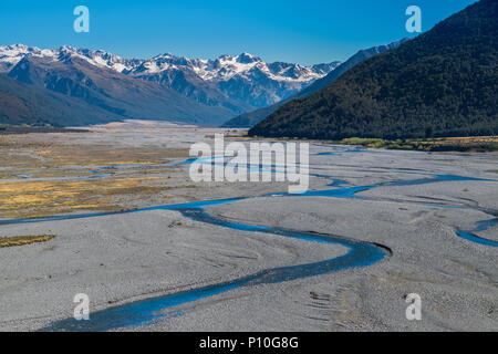 Waimakariri Fluss in Arthur's Pass National Park, Neuseeland Stockfoto