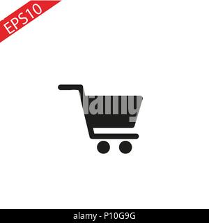 Einkaufswagen-Symbol, flaches Design beste Vektor icon Stock Vektor