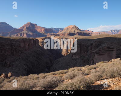 Die Tonto Trail zwischen Indian Garden Campground und Horn Creek im Grand Canyon National Park, Arizona. Stockfoto