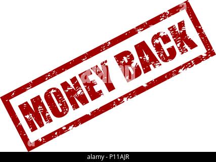 Geld-zurück-Stempel Textur. Vektor grunge Stempel moneyback Abbildung Stock Vektor