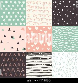 Satz von seamless pattern Stock Vektor