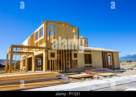 Bau von zwei Geschichte Home Stockfoto