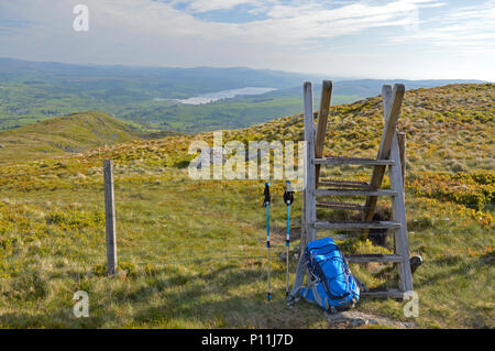 Bala Lake von Aran Fawddwy Stockfoto