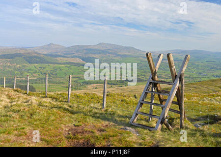 Arenigs Fach und Fawr von Aran Fawddwy Stockfoto