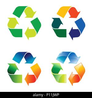 Umwelt Recycling Set Stock Vektor