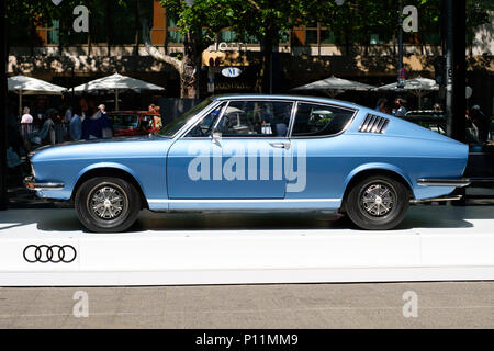 Berlin, Deutschland - Juni 09, 2018: Vintage Audi Auto auf Classic Days, ein Oldtimer Automobil Veranstaltung in Berlin angezeigt. Stockfoto