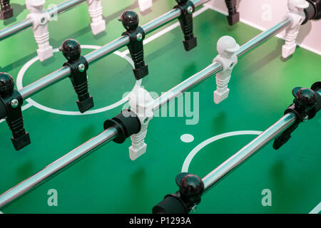 Tabelle Fußball closeup, Kicker Tisch-team konzept Stockfoto