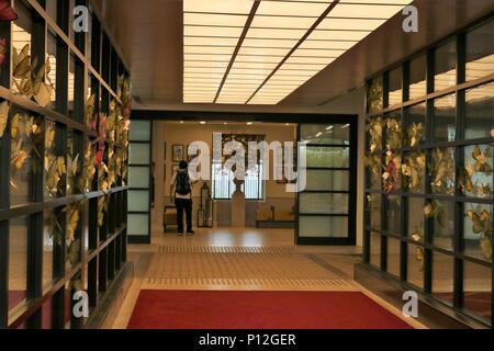 Eintritt in Bicester Village Bahnhof, Bicester, Oxfordshire, Großbritannien Stockfoto