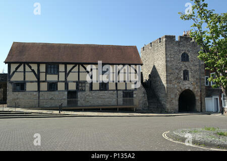 Tudor Händler Hall Stockfoto