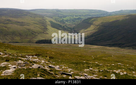 Blick vom Gipfel des Snaefell Mountain, Isle of Man, Großbritannien Stockfoto