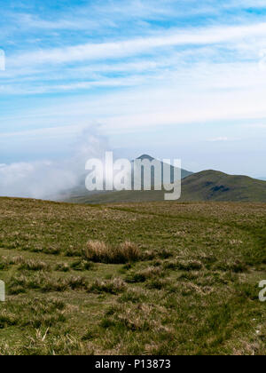 Blick vom Gipfel des Snaefell Mountain, Isle of Man, Großbritannien Stockfoto