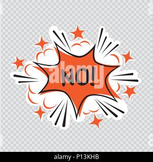 Kein Cartoon Illustration transparent Stock Vektor