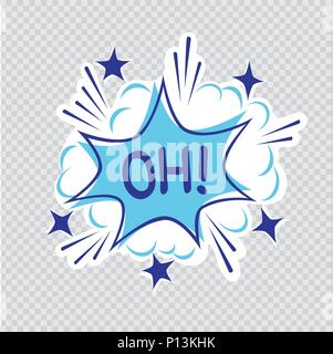 Oh Cartoon Illustration transparent Stock Vektor