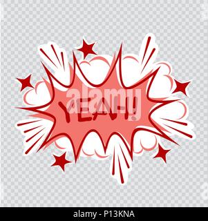 Ja Cartoon Illustration transparent Stock Vektor