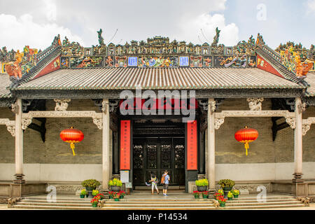 Eingang zur Chen Clan Pausenhalle, Guangzhou, China Stockfoto