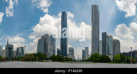 Huangcheng Square Panorama, Guangzhou China Stockfoto