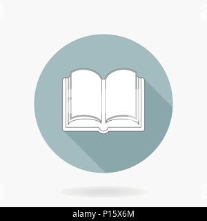Feine Vektor flache Icon mit Buch Stock Vektor