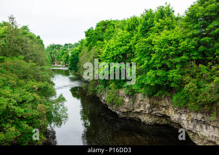 Entlang dem Grand River gelegen, Fergus ist die größte Gemeinschaft im Zentrum von Wellington, eine Gemeinde in Wellington County. Stockfoto