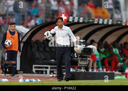 Akira Nishino (JPN), Jun 8, 2018 - Fußball: Internationales Freundschaftsspiel zwischen der Schweiz 2-0 Japan im Stadio communale Cornaredo in Lugano in der Schweiz. (Foto von mutsu Kawamori/LBA) [3604] Stockfoto