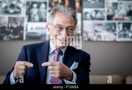 Eingereicht - 07. Juni 2018, Deutschland, Berlin: Dieter Kempf, Präsident des Bundesverbandes der Deutschen Industrie (BDI, Bundesverband der Deutschen Industrie) Gespräch mit dpa journlists. Foto: Kay Nietfeld/dpa Stockfoto