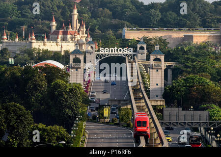 Singapur. 11. Juni 2018. Eine allgemeine Ansicht der Insel Sentosa in Singapur am 11. Juni 2018 Vor der Demokratischen Volksrepublik Korea-USA-Gipfel. Kim Jong Un und Donald Trump wird am 12. Juni für eine beispiellose Gipfel in Singapur treffen. Quelle: Chris Jung/Alamy leben Nachrichten Stockfoto