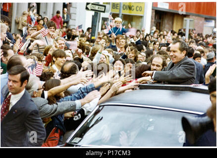 Richard Nixon von Unterstützer in Westchester County, NY Stockfoto