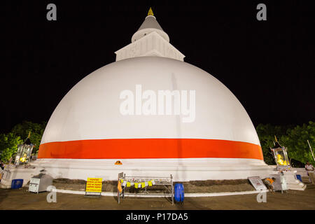 Detail der Pagode, Kataragama Tempel, Sri Lanka. Juli 2017 Stockfoto