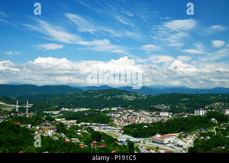 Blick von oben der Stadt Sotschi in Russland Stockfoto