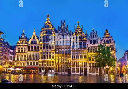 Guildhalls auf dem Grote Markt in Antwerpen, Belgien Stockfoto