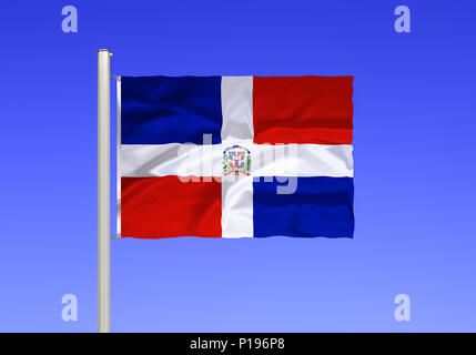 Flagge Dominikanische Republik Flagge von Dominikanische Republik Stockfoto