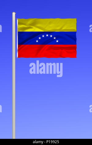 Flagge Venezuela, Südamerika,, 1802 von Venezuela, Suedamerika, Stockfoto