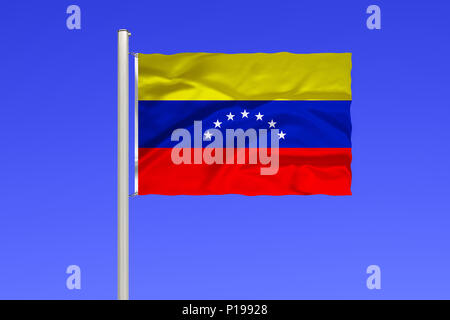 Flagge Venezuela, Südamerika,, 1802 von Venezuela, Suedamerika, Stockfoto