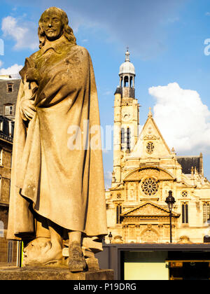 Statue von Pierre Corneille (1606-1684), französischer Autor und Dramatiker - Paris, Frankreich Stockfoto