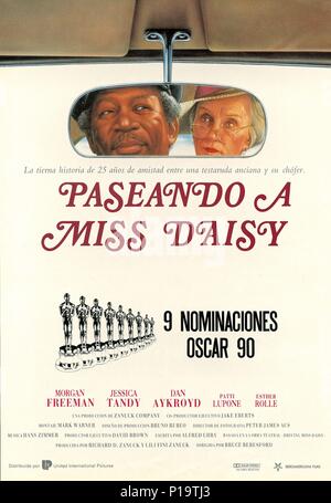 Original Film Titel: Driving Miss Daisy. Englischer Titel: Driving Miss Daisy. Regisseur: BRUCE BERESFORD. Jahr: 1989. Gutschrift: Der zanuck Company/Album Stockfoto