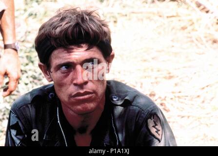 Original Film Titel: PLATOON. Englischer Titel: PLATOON. Regisseur: Oliver Stone. Jahr: 1986. Stars: Willem Dafoe. Quelle: ORION BILDER / Album Stockfoto