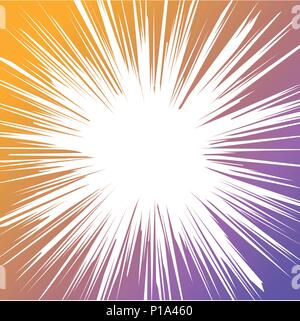 Abstract Comic horizontale Linien mit Gradient background-Vector Illustration. Stock Vektor