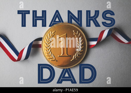 Vatertag Gold Medaille Nummer eins. Stockfoto