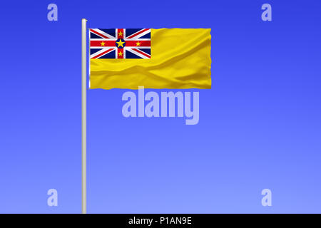 Flagge von Niue, Südpazifik, 1802 von Niue, Suedpazifik Stockfoto