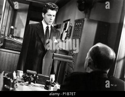 Original Film Titel: Fremde im Zug. Englischer Titel: Fremde auf einen Zug. Regisseur: Alfred Hitchcock. Jahr: 1951. Stars: Farley Granger. Quelle: WARNER BROTHERS/Album Stockfoto