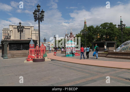 Zentrum von Moskau, Kreml, Russland, Wm 2018, Fußball Stockfoto