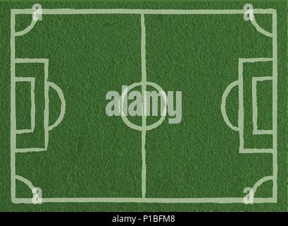 Fußball, Fußball Feld für Sport Konzept-Vector Hintergrund Abbildung. Stock Vektor