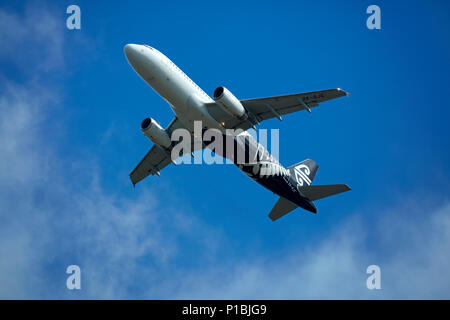 Air New Zealand Airbus A320-232, Wellington, Nordinsel, Neuseeland Stockfoto