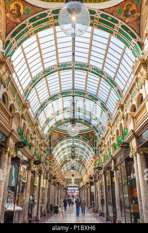 Yorkshire Leeds Yorkshire county Arcade Shopping Victoria Quarter Zentrum der Stadt Leeds Leeds West Yorkshire England UK GB EU Europa Stockfoto