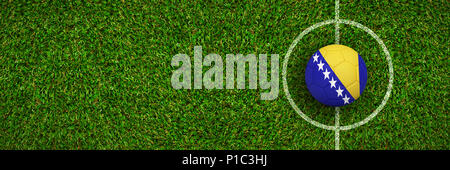 Zusammengesetztes Bild des Fußballs in Bosnien und Herzegowina Farben Stockfoto