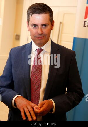 Detroit, Michigan, USA. 7. Juni 2018. DAVE RICKS, Chairman und CEO von Eli Lilly und Company auf der Detroit Wirtschafts- Club Meeting, im Westin Book Cadillac statt. Credit: Jeff Kowalsky/ZUMA Draht/Alamy leben Nachrichten Stockfoto